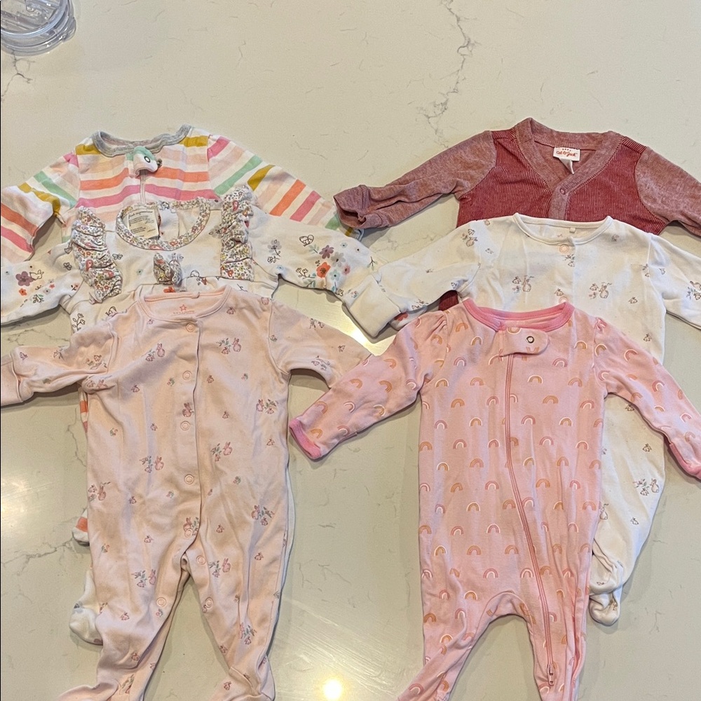 0-3 month Girl Onesies Bundle